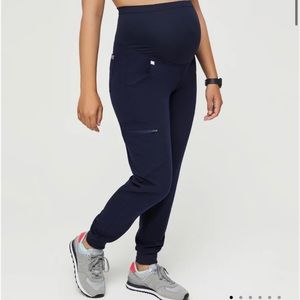 Figs maternity navy joggers scrub pants